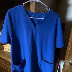 ANDAL Women's V-Neck Scrub Top in Royal Blue